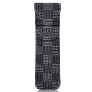 Louis Vuitton Noir Damier pen case
